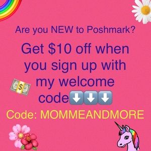 $10 Free Poshmark Coupon Online Discount Code: MOMMEANDMORE